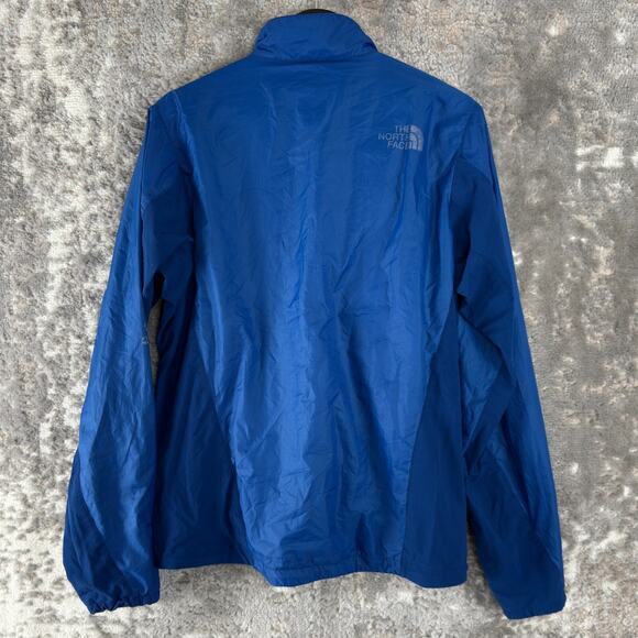 The North Face Size S Full Zip Mock Neck Jacket Blue Long Sleeve Outdoor - Picture 4 of 9